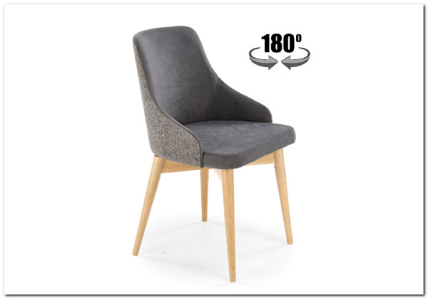 Стул кухонный Halmar MALAGA Mavel 14/Stelar 92 (серый/бук)} заказать в Курске по цене 22 478 руб. с доставкой в Курск