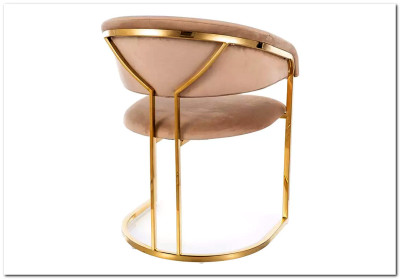 Стул кухонный Signal Tulipe Velvet Bluvel 28 (бежевый/золотой)