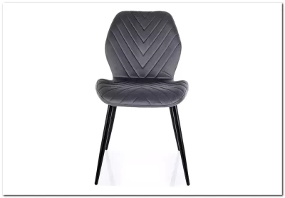 Стул кухонный Signal MIKE Velvet Bluvel 14 (серый/черный)