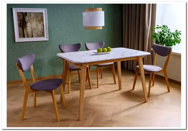 Стол обеденный Signal MARCUS 120 (эффект белого мрамора/дуб)} заказать в Курске по цене 24 746 руб. с доставкой в Курск