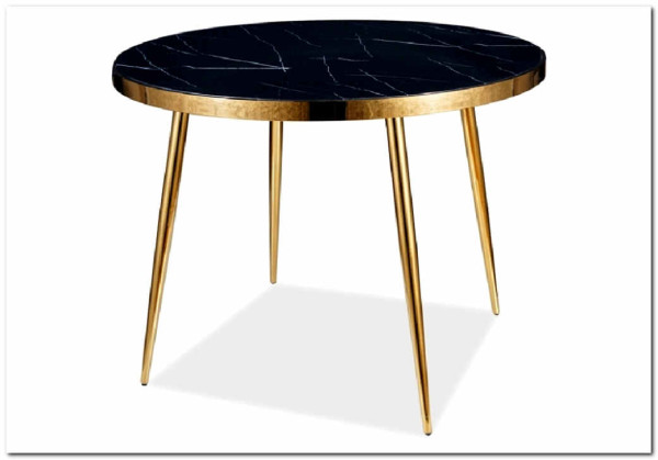 Стол обеденный Signal CALVIN (черный мраморный эффект/золотой)} заказать в Курске по цене 50 214 руб. с доставкой в Курск