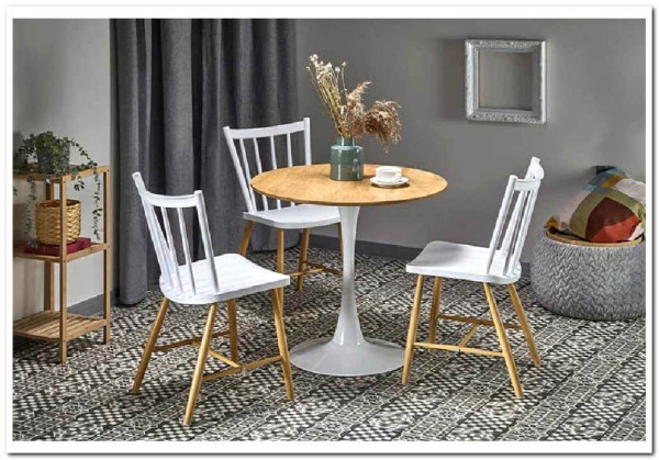 Стол обеденный Halmar STING натуральный/белый} заказать в Курске по цене 15 405 руб. с доставкой в Курск