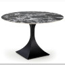 Стол обеденный Halmar MANUEL 120 (черный мрамор/черный)} заказать в Курске по цене 67 485 руб. с доставкой в Курск