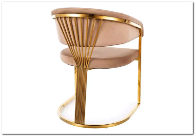 Стул кухонный Signal Crown Velvet Bluvel 28 (бежевый/золотой)