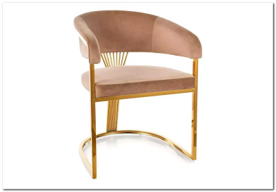 Стул кухонный Signal Crown Velvet Bluvel 28 (бежевый/золотой)