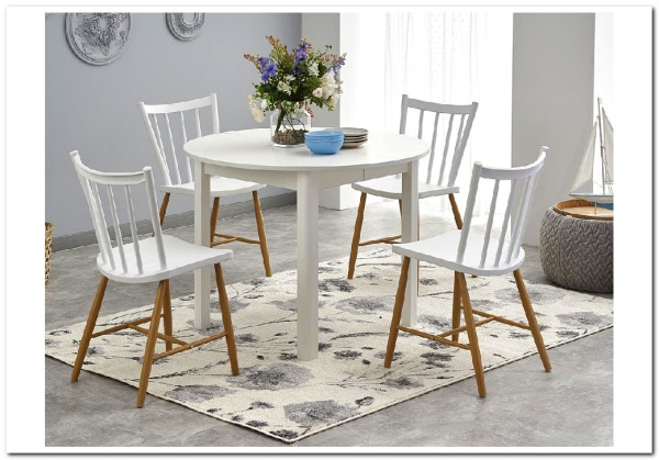 Стол обеденный Halmar RINGO раскладной белый} заказать в Курске по цене 27 728 руб. с доставкой в Курск