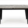 Стол обеденный Halmar FELIX раскладной (серый мрамор/черный)} заказать в Курске по цене 79 509 руб. с доставкой в Курск