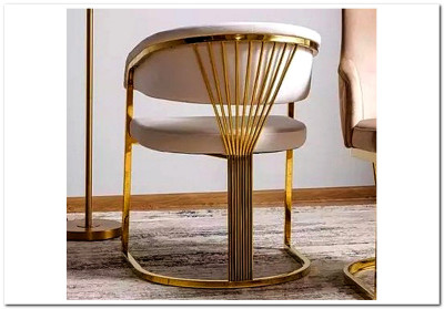 Стул кухонный Signal Crown Velvet Bluvel 22 (светло-бежевый/золотой)