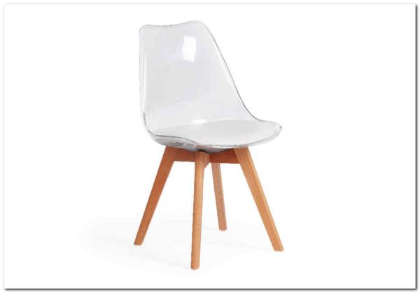 Стул Secret De Maison TULIP  (mod. 73) прозрачный/Transparent, подушка белая/Cushion whit} заказать в Курске по цене 5 890 руб. с доставкой в Курск