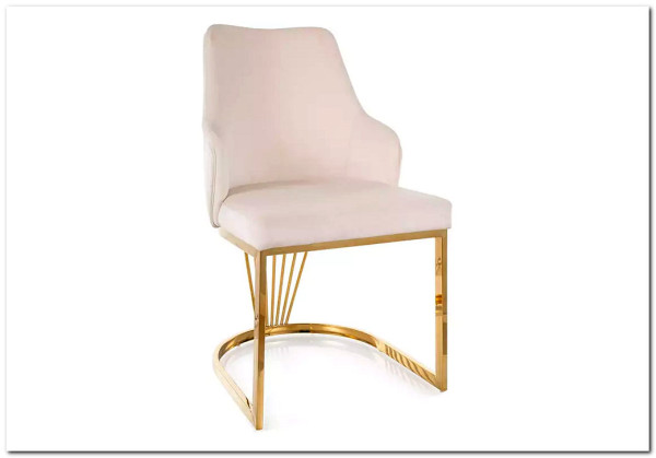 Стул кухонный Signal ALURE Velvet Bluvel 22 (светло-бежевый/золотой)} заказать в Курске по цене 24 880 руб. с доставкой в Курск