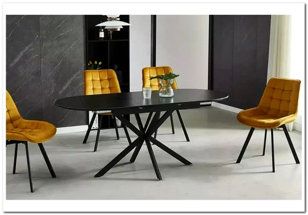 Стол обеденный Signal GASTON Ceramic 140 (черный/черный)} заказать в Курске по цене 74 146 руб. с доставкой в Курск