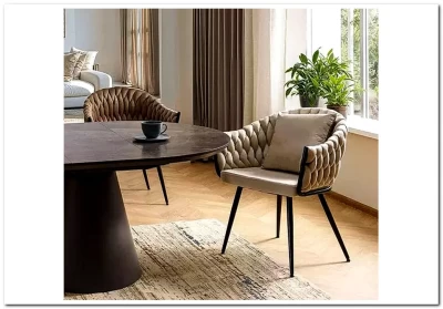 Стул кухонный Signal NUVO Velvet Bluvel 30 (светло-бежевый/черный мат)