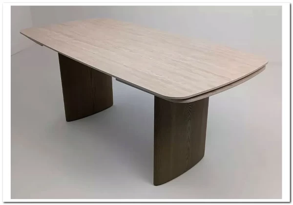 Стол CALVIN 180 MATTE ROME TRAVERTINE SOLID CERAMIC / Серый дуб, ®DISAUR} заказать в Курске по цене 96 050 руб. с доставкой в Курск