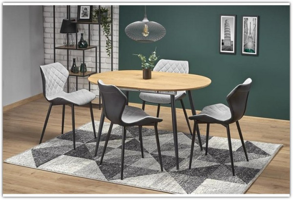 Стол обеденный Halmar COLORADO раскладной дуб золотой/черный} заказать в Курске по цене 27 593 руб. с доставкой в Курск