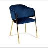 Стул KRONOS (mod. 8158) металл/вельвет синий/золотые ножки G062-48} заказать в Курске по цене 9 420 руб. с доставкой в Курск