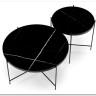 Комплект Halmar JULIETA, 2 стола журнальных (черный мрамор/черный)} заказать в Курске по цене 14 355 руб. с доставкой в Курск