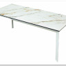 Стол CREMONA 160 KL-188 Контрастный мрамор / белый каркас} заказать в Курске по цене 93 880 руб. с доставкой в Курск