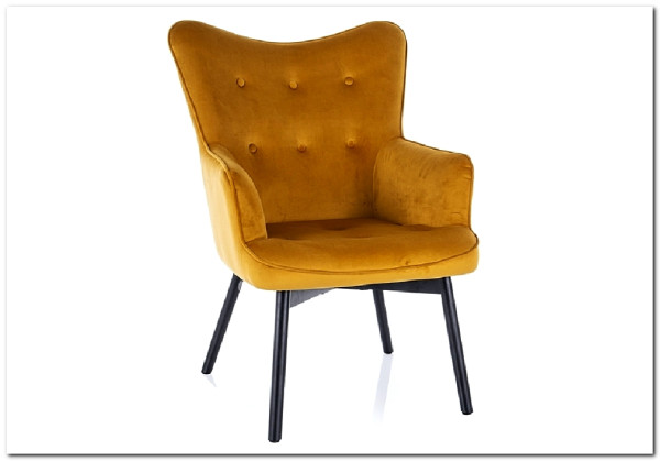 Кресло SIGNAL CARMEN Velvet Bluvel 68 карри/черный мат} заказать в Курске по цене 23 645 руб. с доставкой в Курск