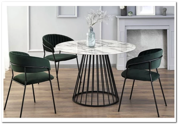 Стол обеденный Halmar BRODWAY белый мрамор/черный} заказать в Курске по цене 30 047 руб. с доставкой в Курск