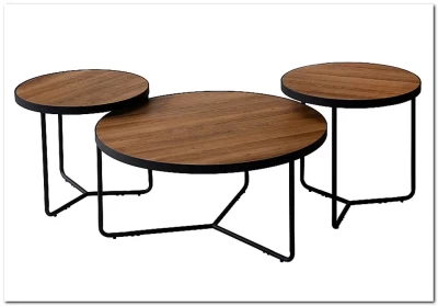 Комплект Signal DEMETER II, 3 стола журнальных (орех/черный)