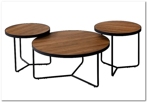 Комплект Signal DEMETER II, 3 стола журнальных (орех/черный)} заказать в Курске по цене 27 417 руб. с доставкой в Курск