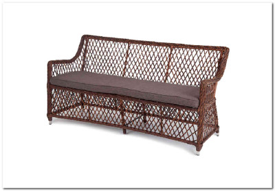 Латте диван двухместный из искусственного ротанга