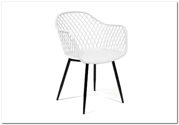 Стул DIEGO (mod. 8003) металл/пластик белый/черный} заказать в Курске по цене 6 160 руб. с доставкой в Курск