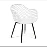 Стул DIEGO (mod. 8003) металл/пластик белый/черный} заказать в Курске по цене 6 160 руб. с доставкой в Курск