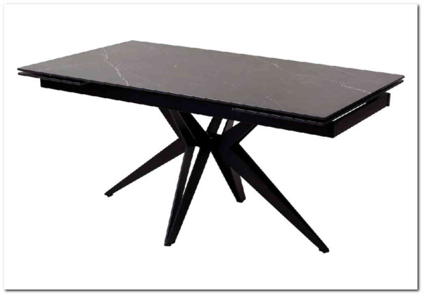 Стол FORIO 160 MATT BLACK MARBLE SINTERED STONE/ BLACK} заказать в Курске по цене 88 950 руб. с доставкой в Курск