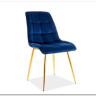 Стул кухонный Signal CHIC Velvet Bluvel 86 (темно-синий/золотой)} заказать в Курске по цене 10 726 руб. с доставкой в Курск