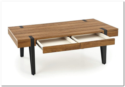 Стол журнальный Halmar TULUZA (орех медовый/черный)