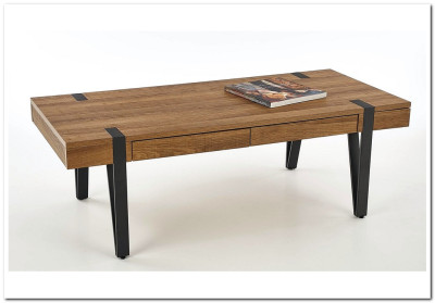 Стол журнальный Halmar TULUZA (орех медовый/черный)