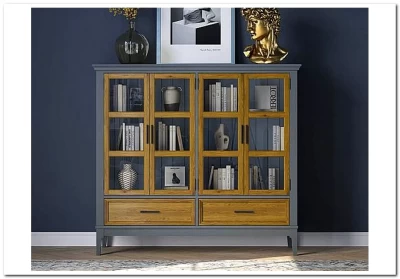 Шкаф для посуды Квадро-С 42 из массива сосны