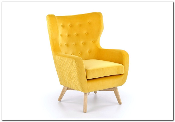Кресло MARVEL  Halmar (желтый/натуральный)} заказать в Курске по цене 34 406 руб. с доставкой в Курск
