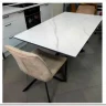 Стол обеденный Halmar DIESEL раскладной (белый мрамор/темно-серый/черный)} заказать в Курске по цене 73 944 руб. с доставкой в Курск