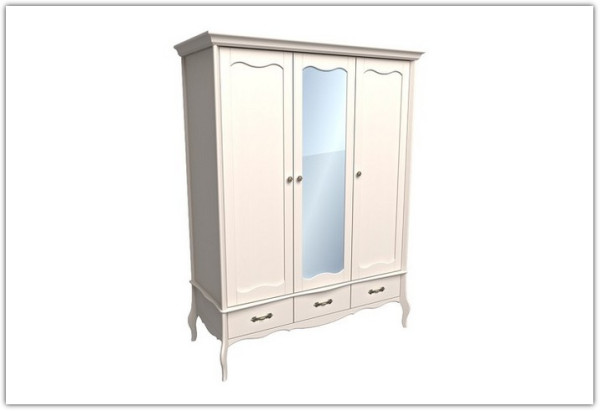 Шкаф 3-х дверный с ящиками Лебо (массив) купить по цене 83 972 руб. в магазине Другая Мебель в Курске