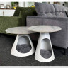 Комплект Halmar OSARIO, 2 стола журнальных (белый мрамор/белый)} заказать в Курске по цене 17 622 руб. с доставкой в Курск