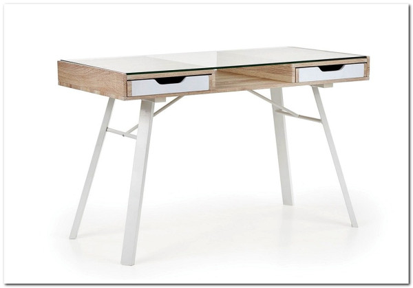 Стол компьютерный Halmar B-33 (дуб сонома/белый)} заказать в Курске по цене 35 321 руб. с доставкой в Курск