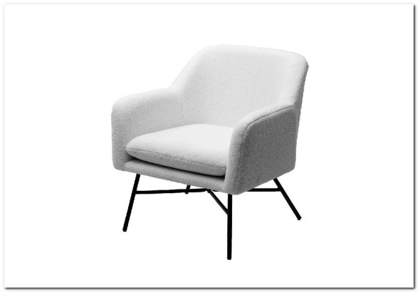 Кресло SHEEP NINI-01 Белый, teddy / черный каркас} заказать в Курске по цене 16 200 руб. с доставкой в Курск