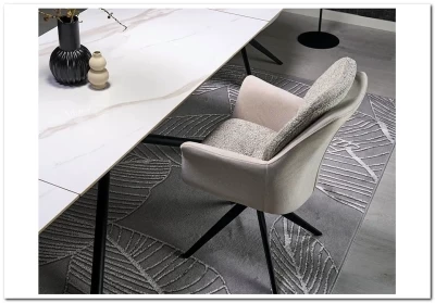 Стул кухонный Halmar K591 поворотный (светло-серый/черный)