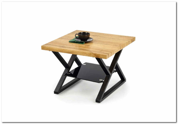 Журнальный столик HALMAR XENA KWADRAT, черный / натуральный} заказать в Курске по цене 12 918 руб. с доставкой в Курск