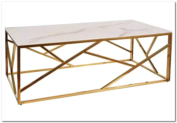Стол журнальный Signal ESCADA A II (эффект белого мрамора/золотой)} заказать в Курске по цене 41 751 руб. с доставкой в Курск