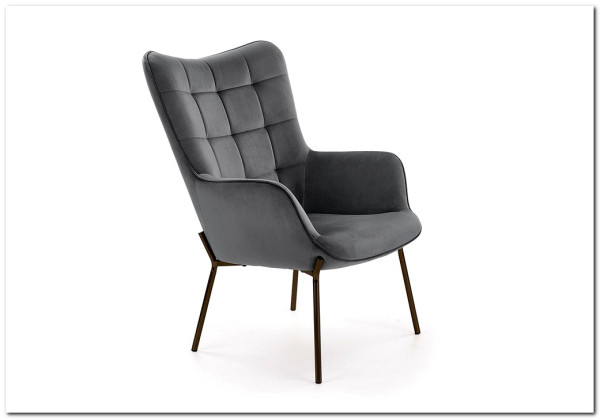 Кресло CASTEL  Halmar (серый/черный)} заказать в Курске по цене 28 786 руб. с доставкой в Курск