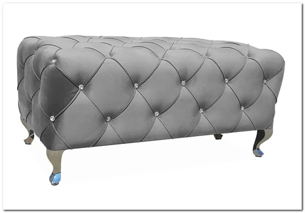 Пуф Signal HESTIA Velvet Bluvel 14 серый/серебряный 100/46/50} заказать в Курске по цене 38 606 руб. с доставкой в Курск