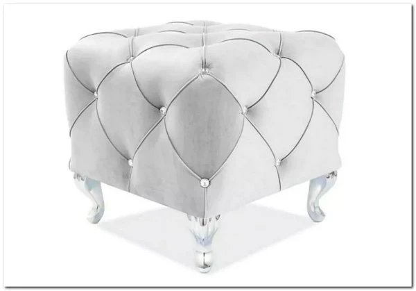 Пуф Signal HESTIA K Velvet Bluvel 03 светло-серый/серебряный} заказать в Курске по цене 33 792 руб. с доставкой в Курск