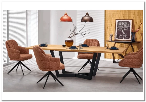 Стол обеденный Halmar MASSIVE 2 160 (дуб натуральный/черный)} заказать в Курске по цене 116 396 руб. с доставкой в Курск