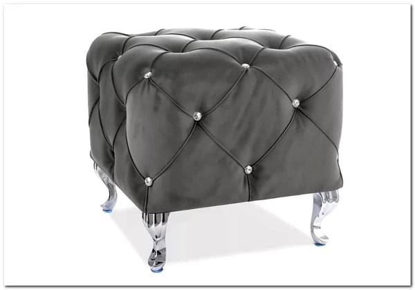 Пуф Signal HESTIA K Velvet Bluvel 14 серый/серебряный} заказать в Курске по цене 33 792 руб. с доставкой в Курск