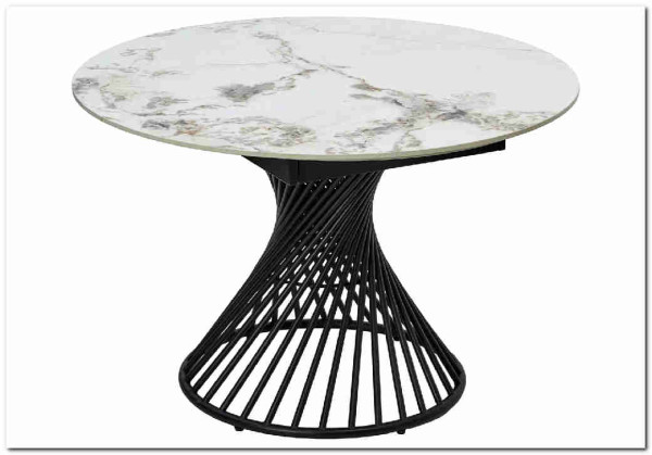 Стол BUENO 120 GLOSS GOLDEN JADE SOLID CERAMIC / BLACK, DISAUR} заказать в Курске по цене 110 000 руб. с доставкой в Курск