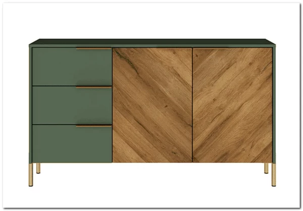 Тумба-комод Siena KOM2D3S дымчатый зеленый/дуб вотан BRW} заказать в Курске по цене 35 040 руб. с доставкой в Курск