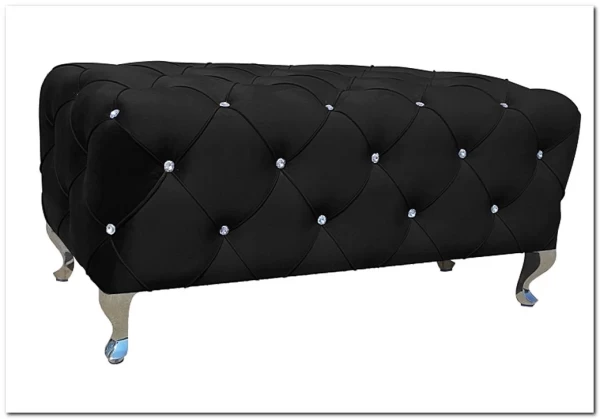 Пуф Signal HESTIA Velvet Bluvel 19 черный/серебряный 100/46/50} заказать в Курске по цене 38 606 руб. с доставкой в Курск